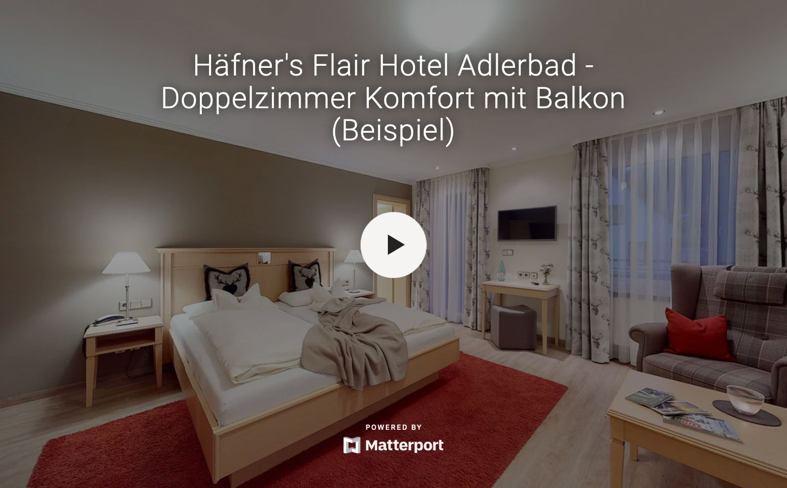 Komfortables Doppelzimmer mit Balkon im Hotel Adlerbad